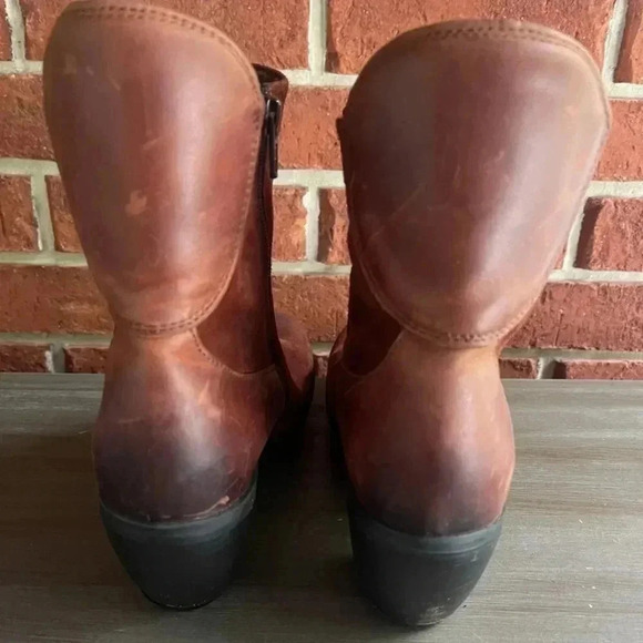 Fly London Leather Heeed Ankle Boot Hoya Brick Size 40 EU 9-9.5 US - Picture 3 of 5